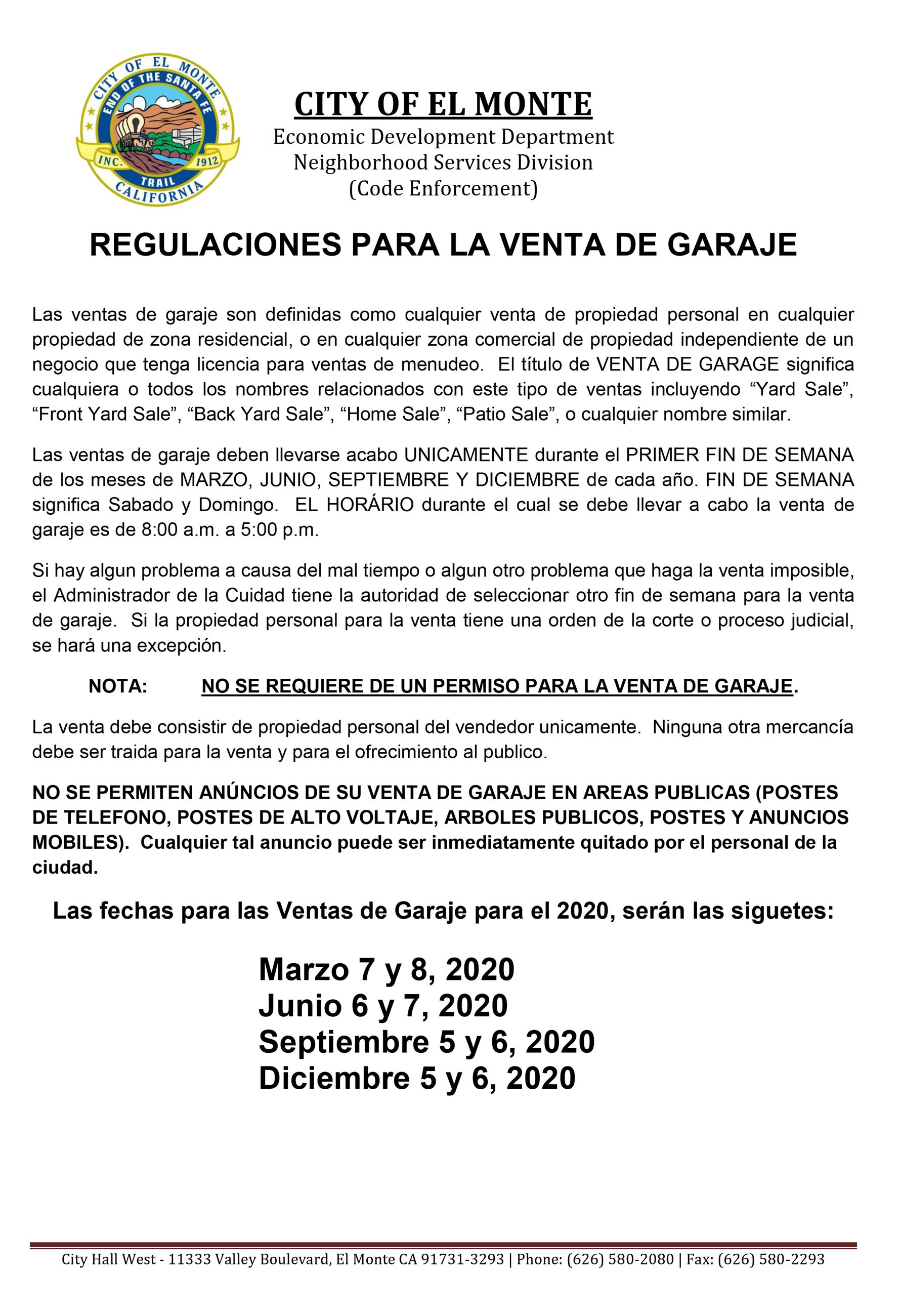 Yard Sale Flyer 2020-2